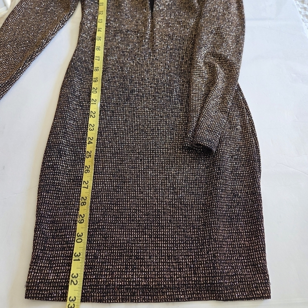 Privy Black and Gold Shimmering Mini Dress - Picture 8 of 10